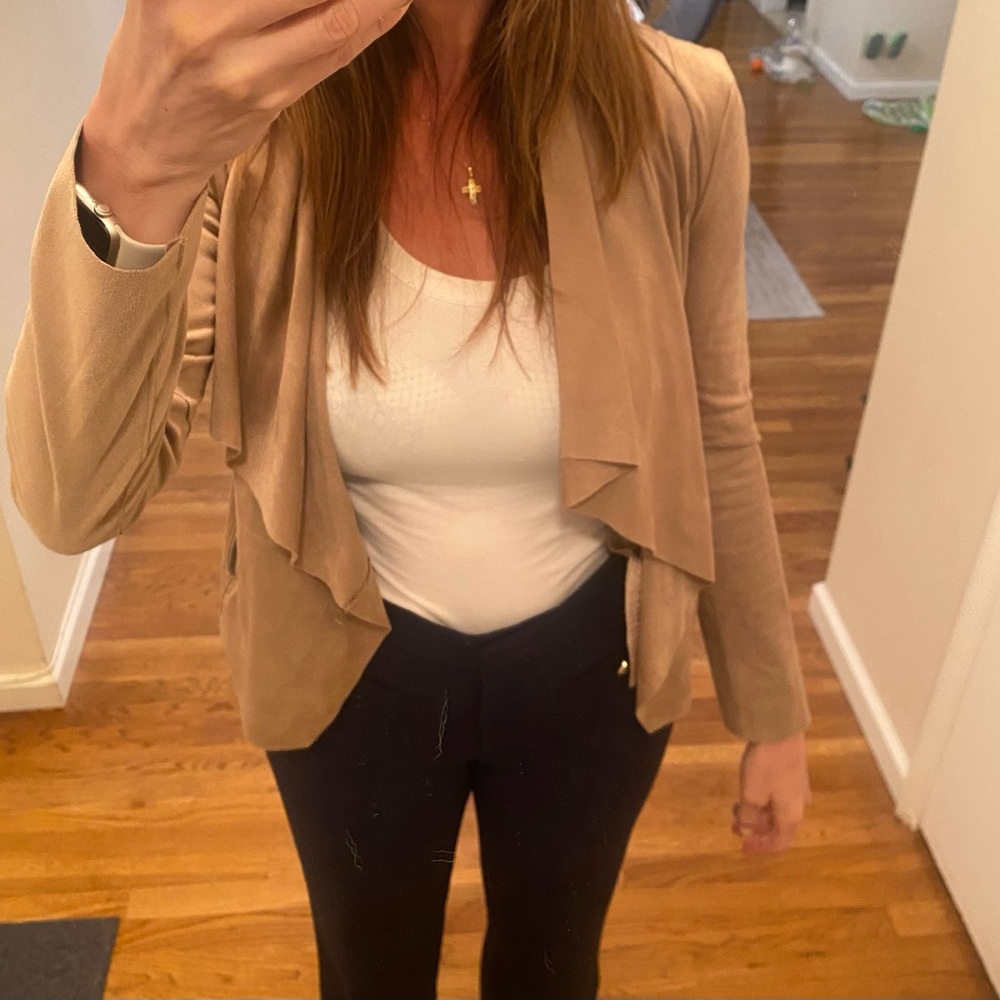 Bagatelle Beige Open Front Jacket